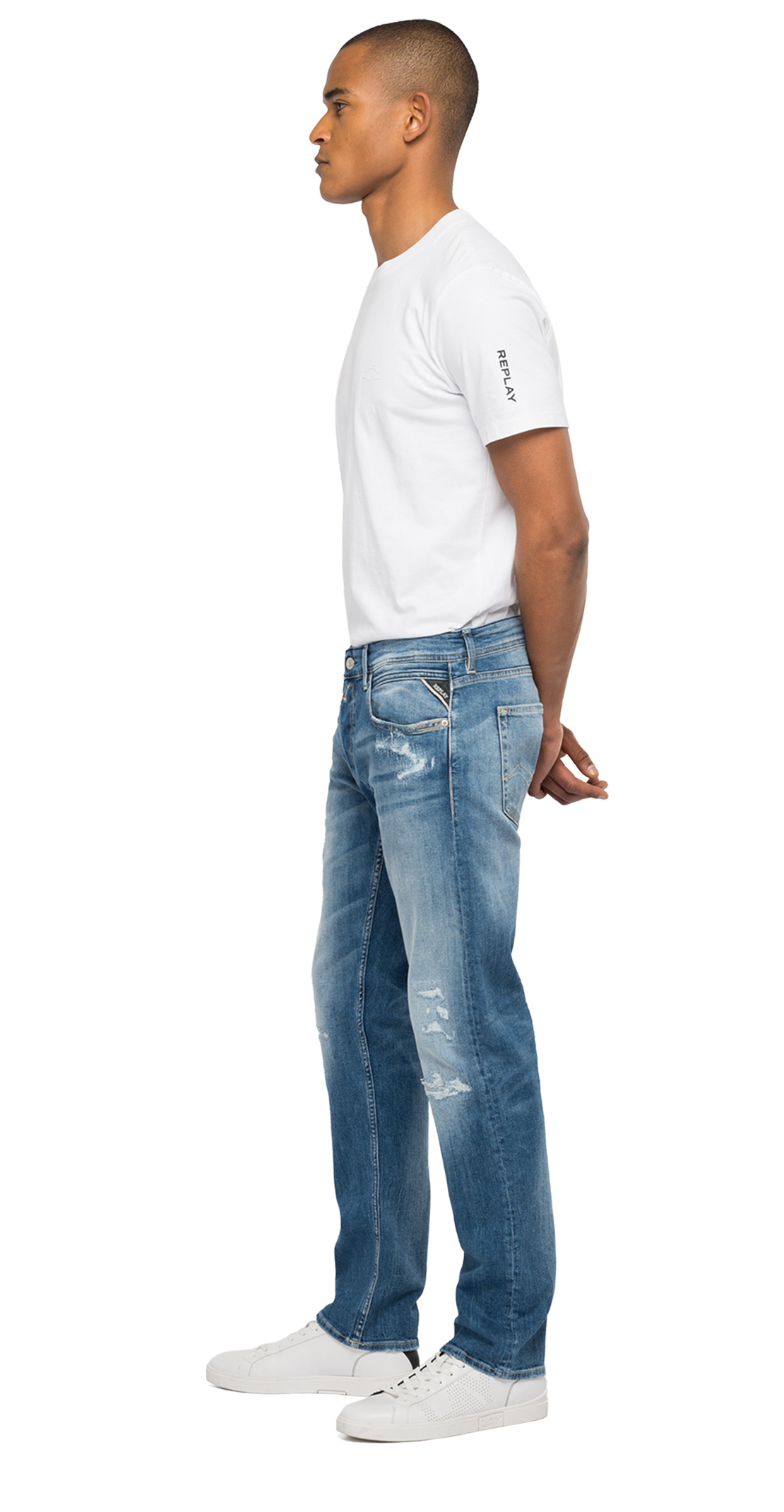 573 BIO 10.5 OZ スーパーストレッチストレートデニムパンツ GROVER 詳細画像